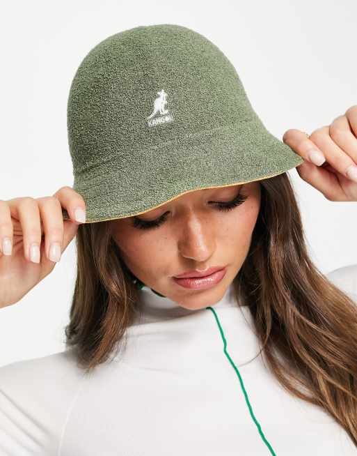 Green kangol sales bucket hat