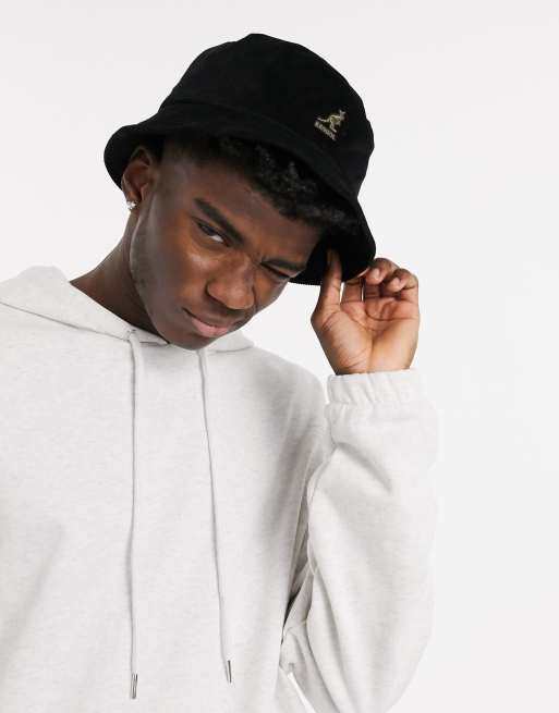 Kangol cord bucket hat in black | ASOS