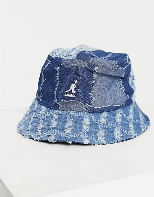 Kangol denim mash up bucket hat in blue | ASOS
