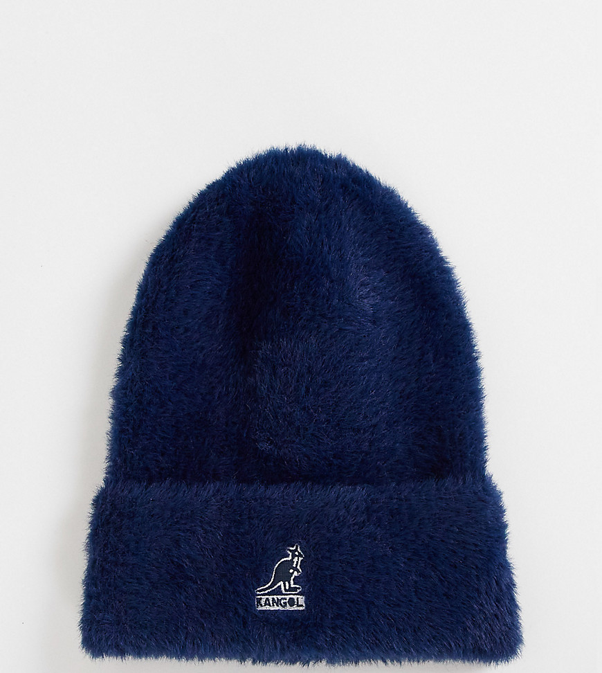 Kangol exclusive faux fur beanie hat in navy