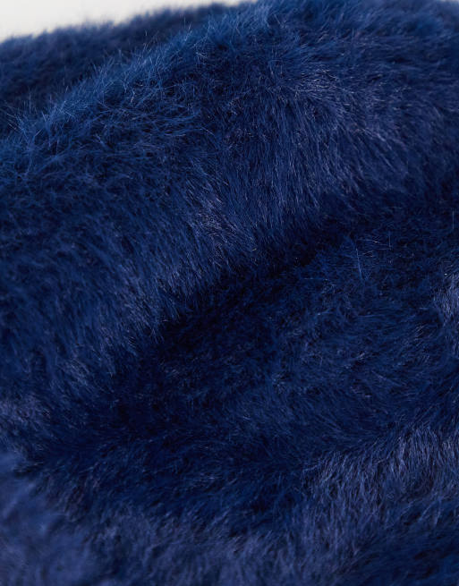 Kangol - Exclusivité - Bonnet en fausse fourrure - Bleu marine, 3 de 4