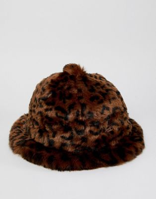 leopard fur hat
