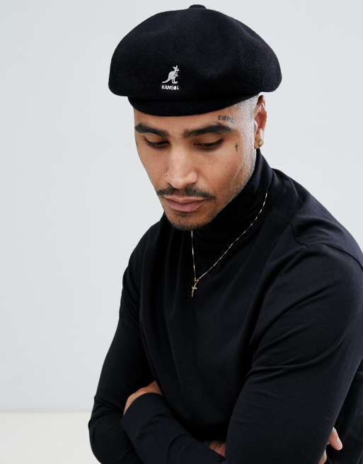 Kangol Jax Béret en laine Noir ASOS