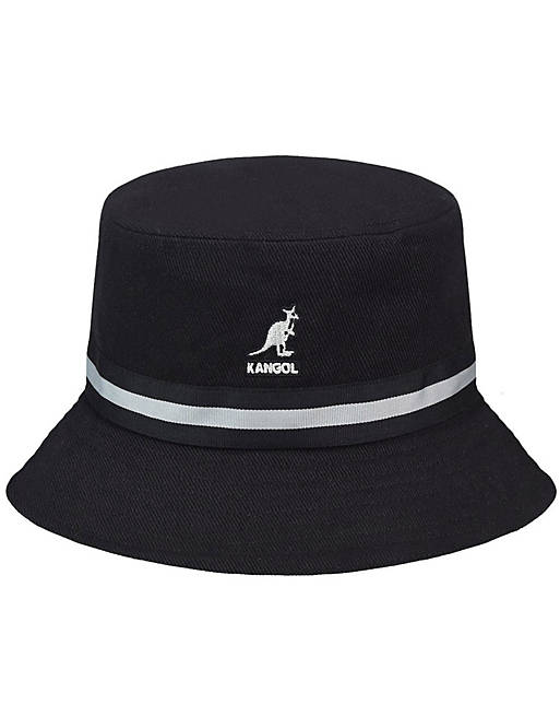 Kangol stripe bucket hat in black