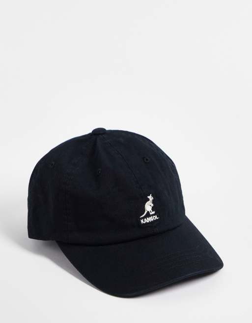 Kangol washed baseball cap in black | ASOS