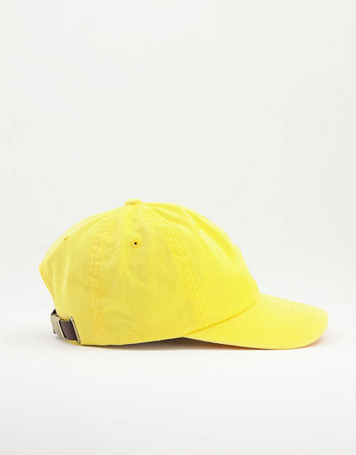 Men Caps & Hats/Kangol washed baseball cap in yellow 