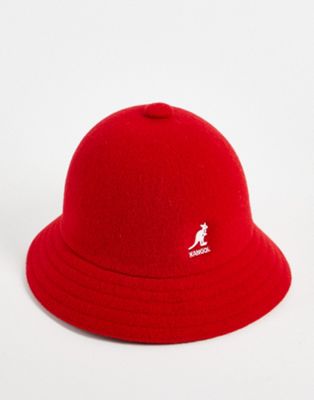 Kangol wool casual bucket hat in red