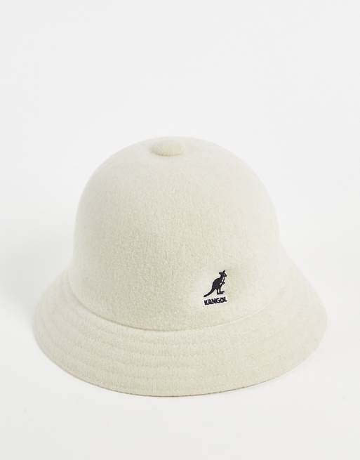 Kangol wool casual bucket hat in white | ASOS