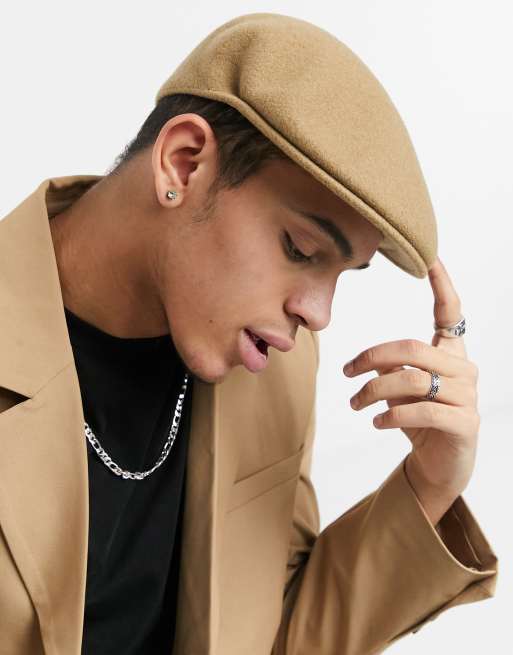 Kangol wool flat cap in ASOS | camel