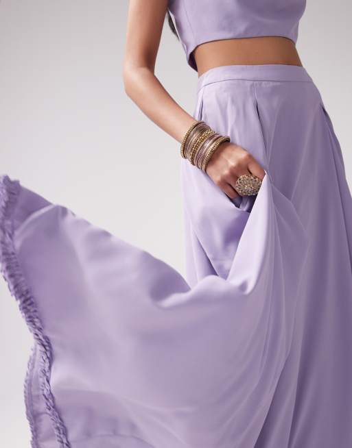 Kanya London Bridesmaid Lehenga chiffon full flare skirt in