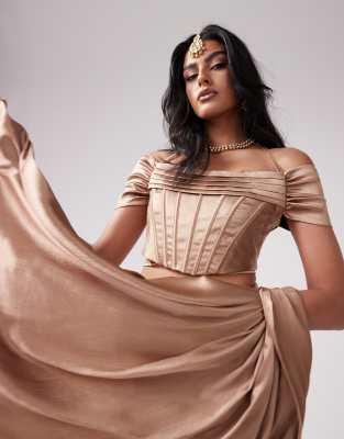 Kanya London Corset Top In Praline - Part Of A Set-brown In Brown