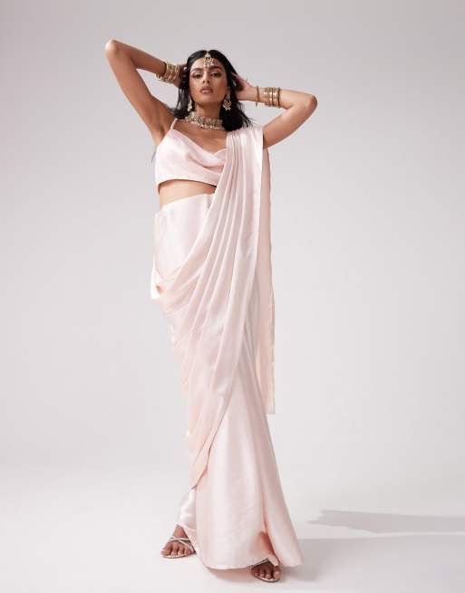 Kanya London - Ensemble sari pailleté - Blush, 2 de 6