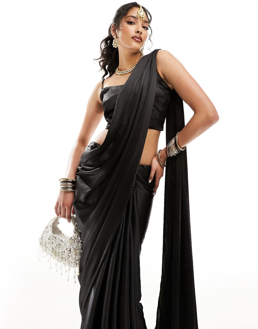 Kanya London Saree Set In Black