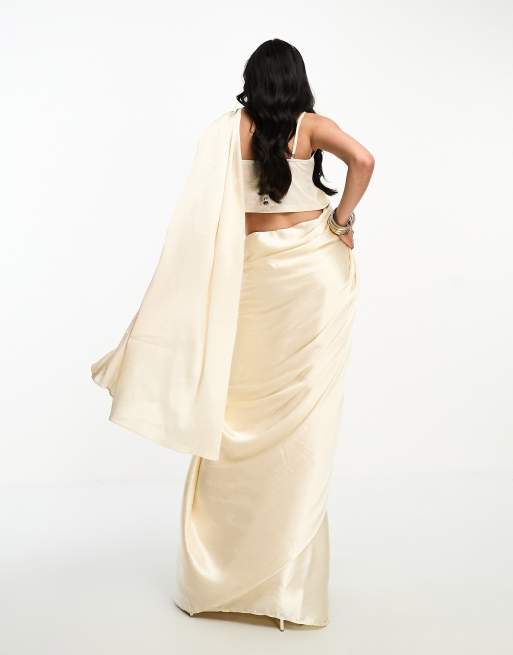 Kanya London - Sari in goud, deel van co-ord set, 3 van 4
