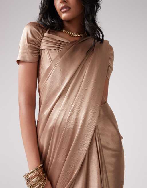 Kanya London - Sari in praline, deel van co-ord set, 2 van 5