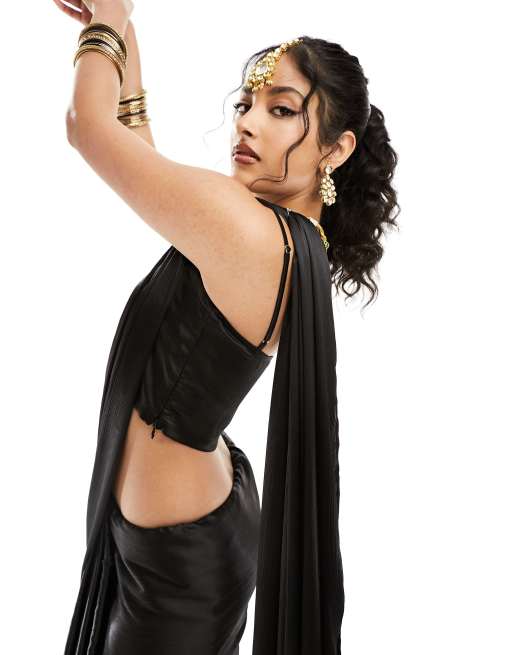 Kanya London - Set coordinato sari nero , 2 di 7