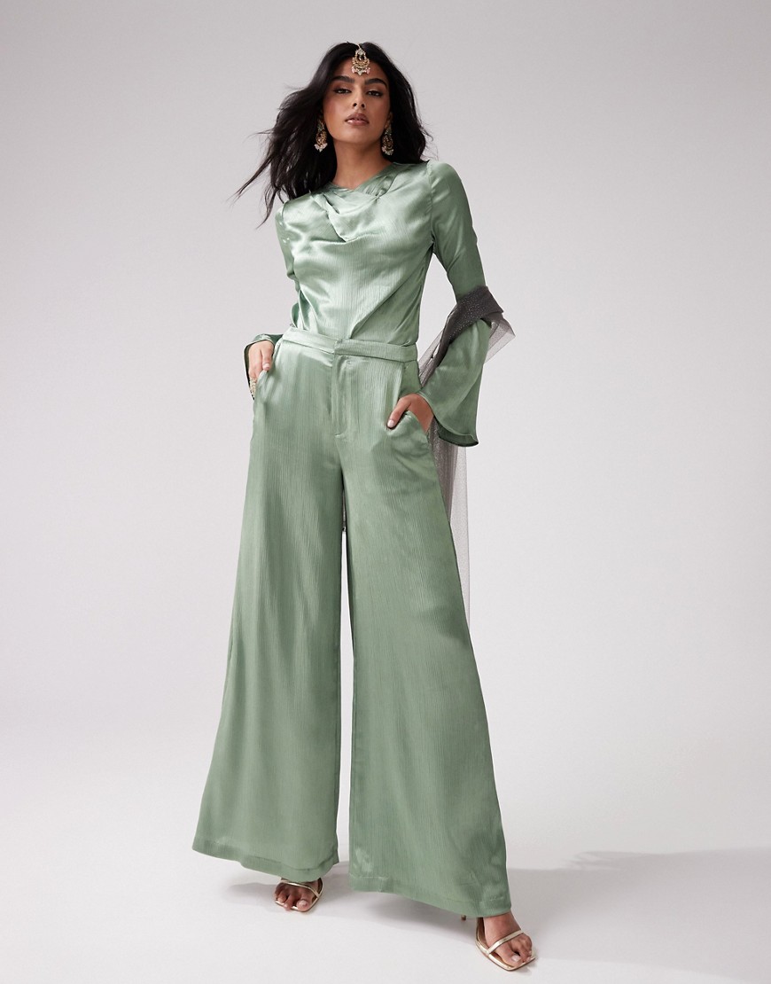 Sharara pants in green - part of a set