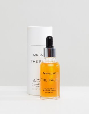 фото Капли для блестящего автозагара tan luxe the face - светлый/средний 30 мл-бесцветный