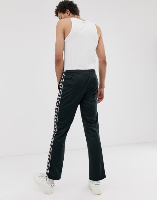 Kappa astoria black deals logo track pants