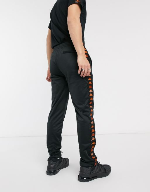 Kappa 222 Banda Disso reflective track pants in black