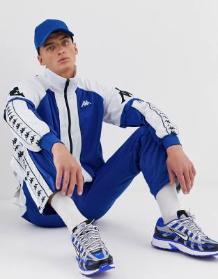 kappa tracksuit blue and white