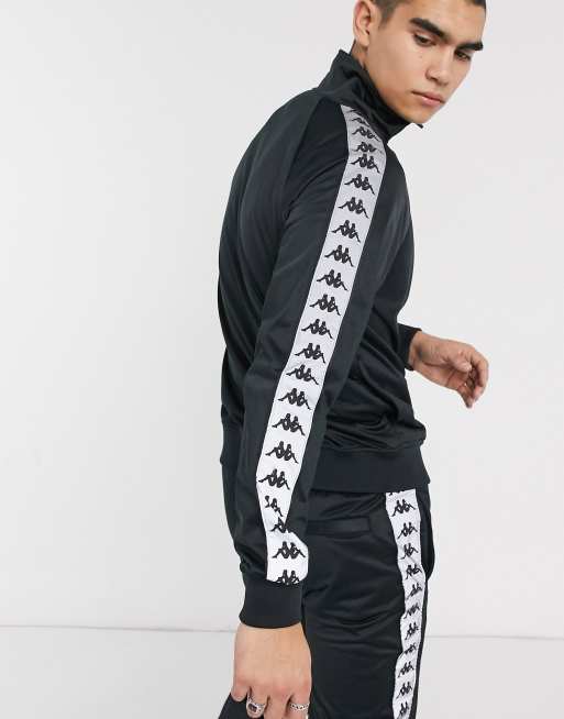 Kappa 222 Banda Joseph reflective track jacket in black