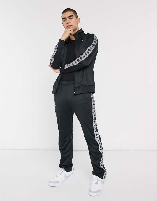 Kappa 222 Banda Joseph reflective track jacket in black