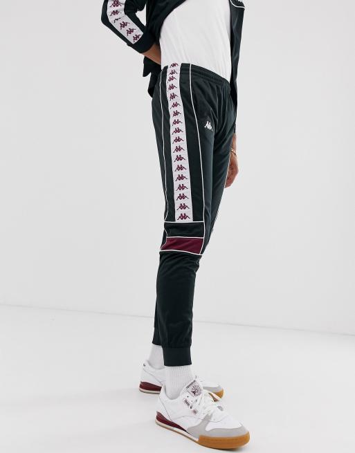 Kappa - Survêtement coupe slim avec bandes à plusieurs logos - Noir, 3 de 3