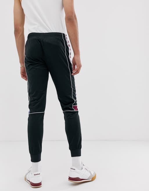 kampagne ventilator Mentor Kappa 222 Banda Mems slim track pants in black | ASOS