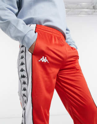 kappa sweatpants red