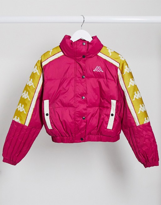 Kappa alyson puffer jacket in pink