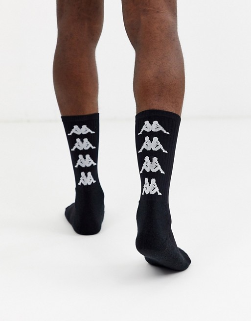 Kappa Amal Authentic socks in black with white logo
