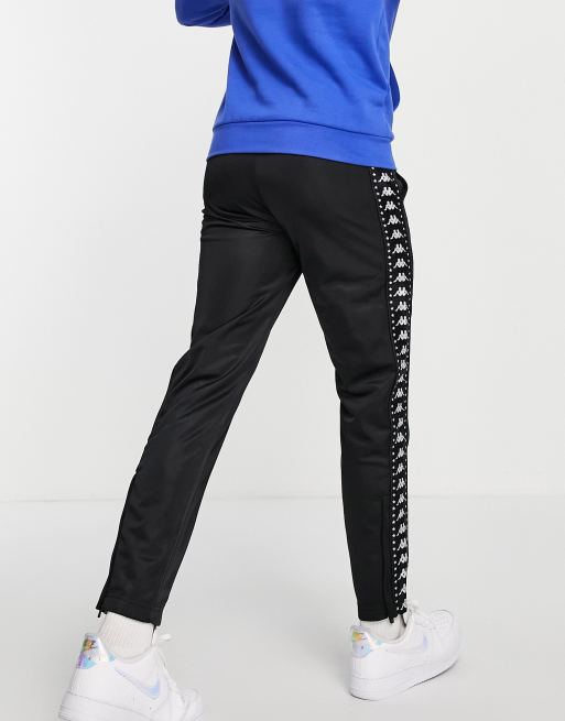 Kappa joggers side tape in black ASOS