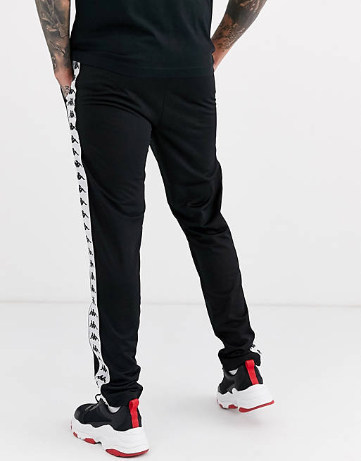 Kappa Astoria slim fit joggers in black | ASOS