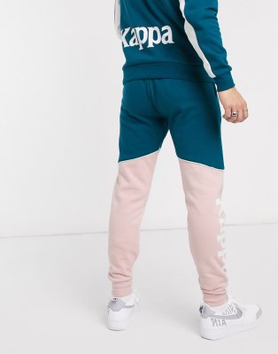 turquoise kappa pants