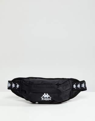 kappa black bum bag