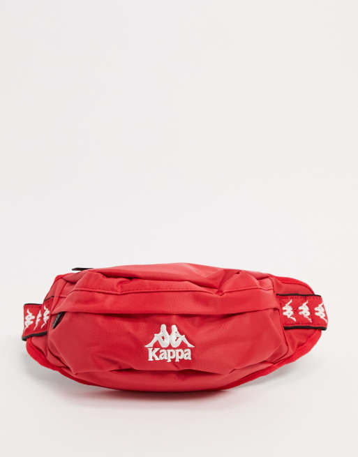 Kappa Authentic Anais bum bag with logo taping in red