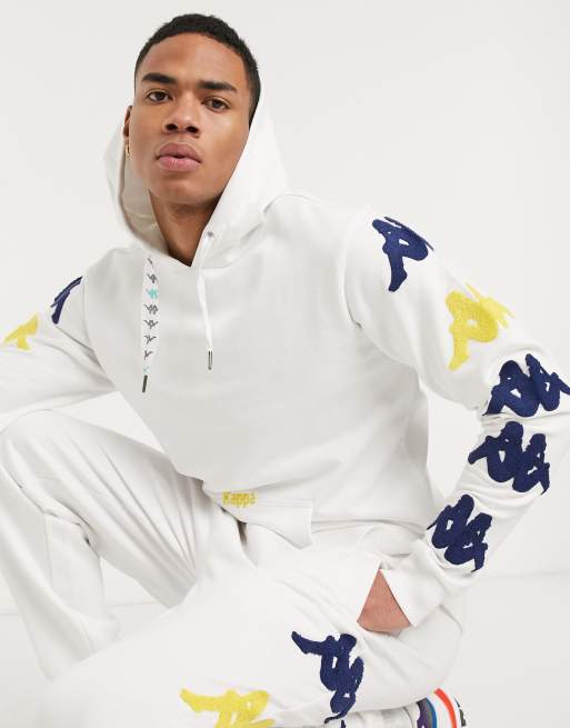 Kappa Authentic Sand Charice logo hoodie in white ASOS