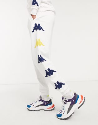 kappa white joggers