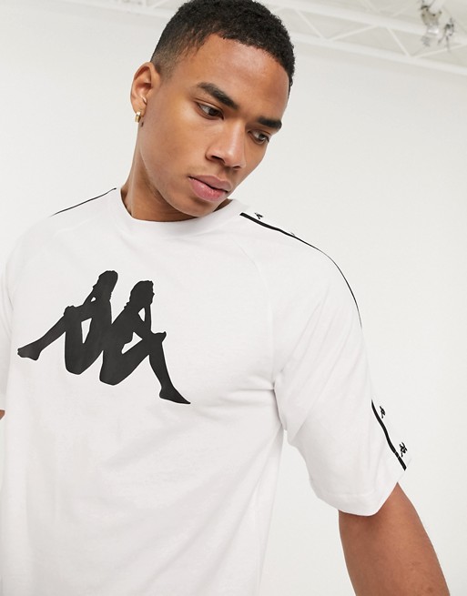 Kappa Authentic Tait logo t-shirt in white