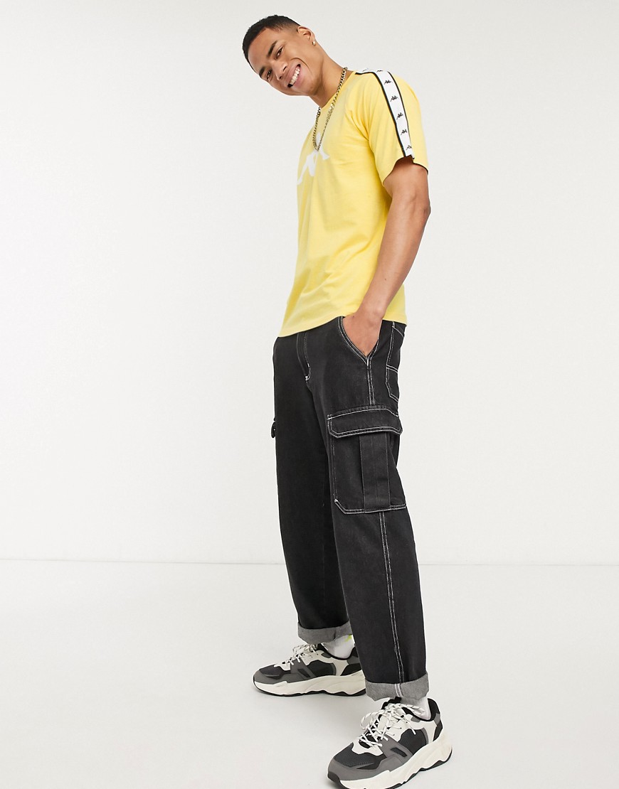 Kappa Authentic - Tait - T-shirt gialla con logo-Giallo