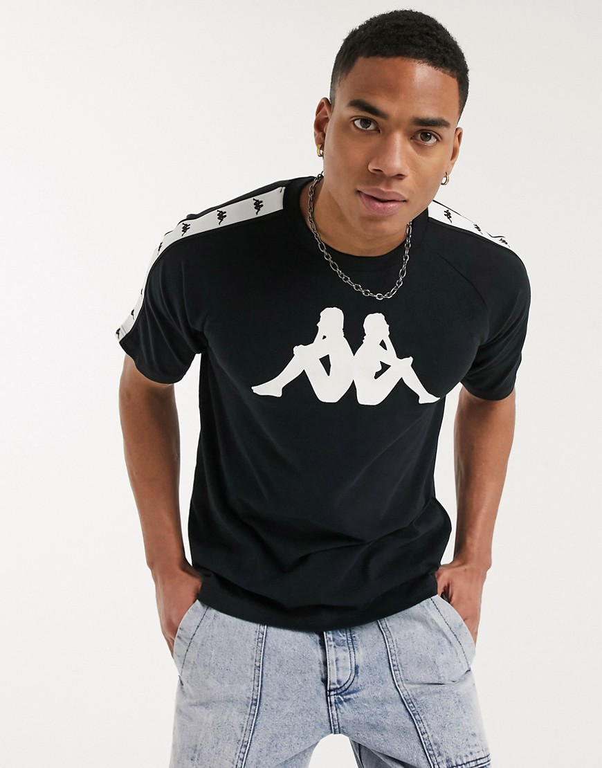 Kappa Authentic - Tait - T-shirt nera con logo-Nero
