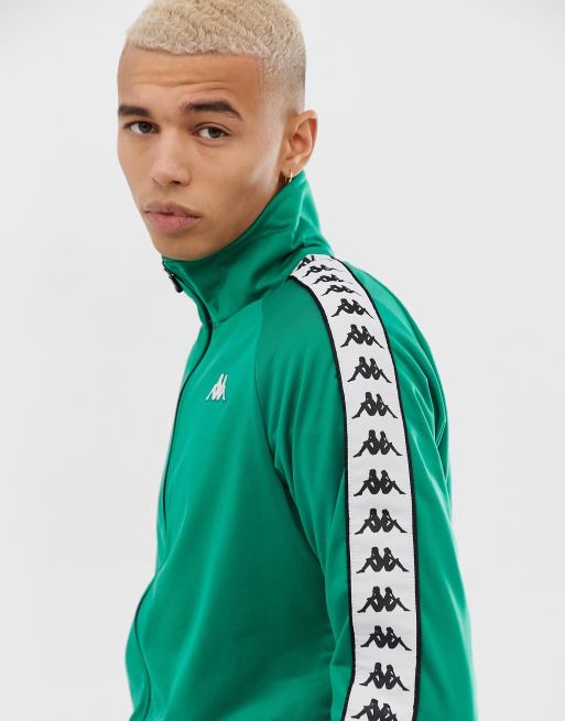 Green kappa best sale track jacket