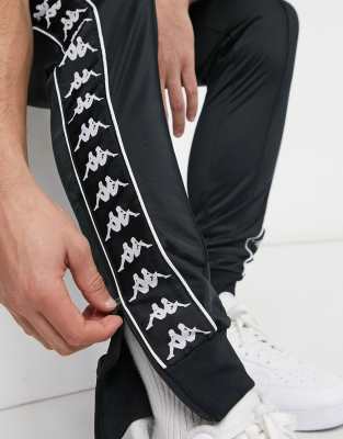 kappa banda rastoria taping joggers in black