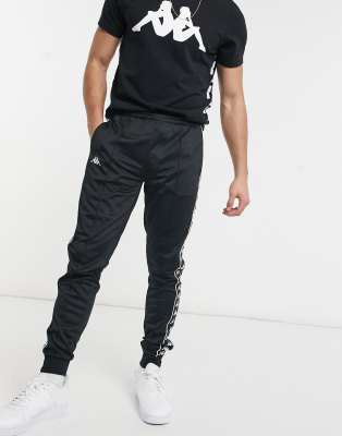 kappa banda rastoria taping joggers in black