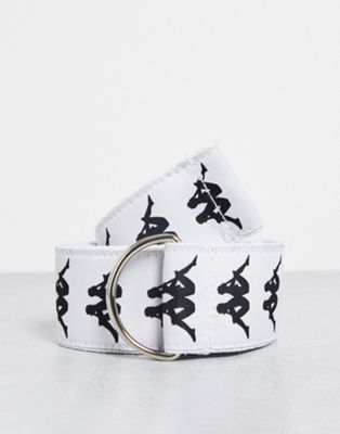 Kappa belt with logo in black and white