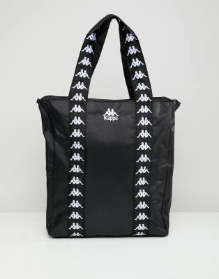 black shopper bag with zip