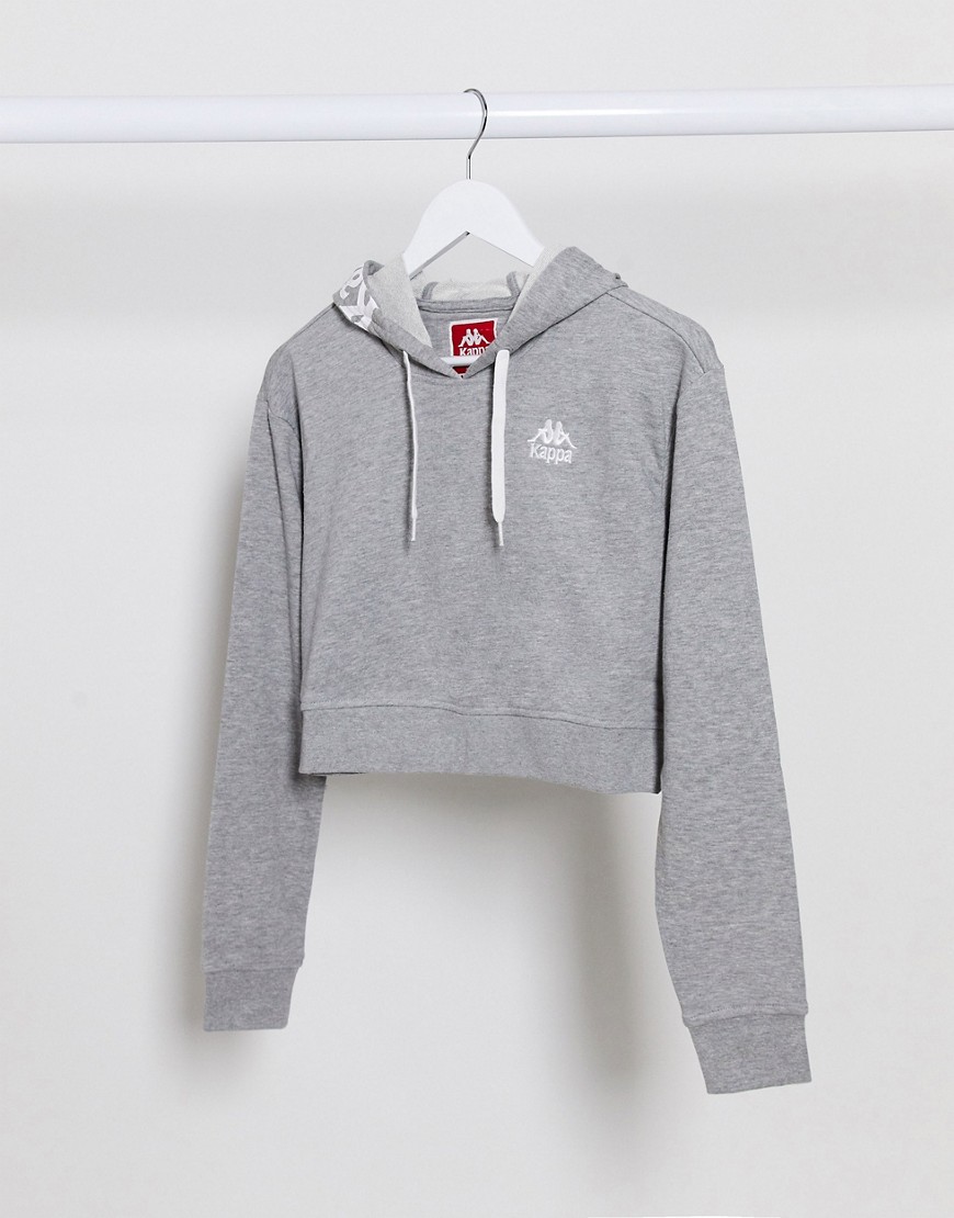 Kappa - Cropped hoodie in grijs