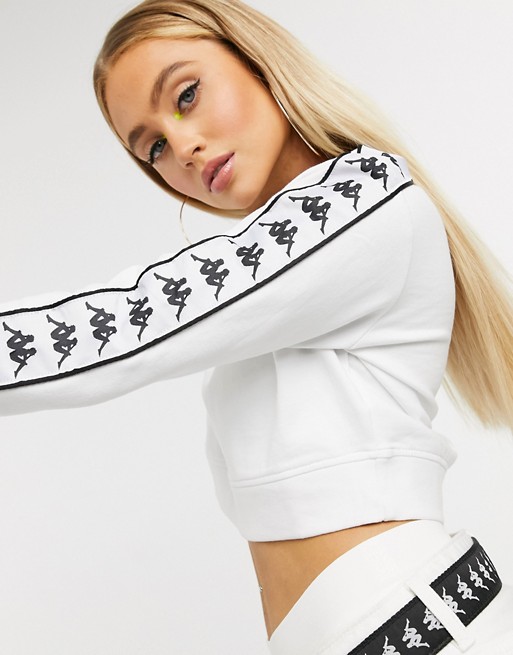 Kappa cropped sweater in white