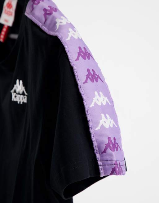 Black and purple store kappa shirt